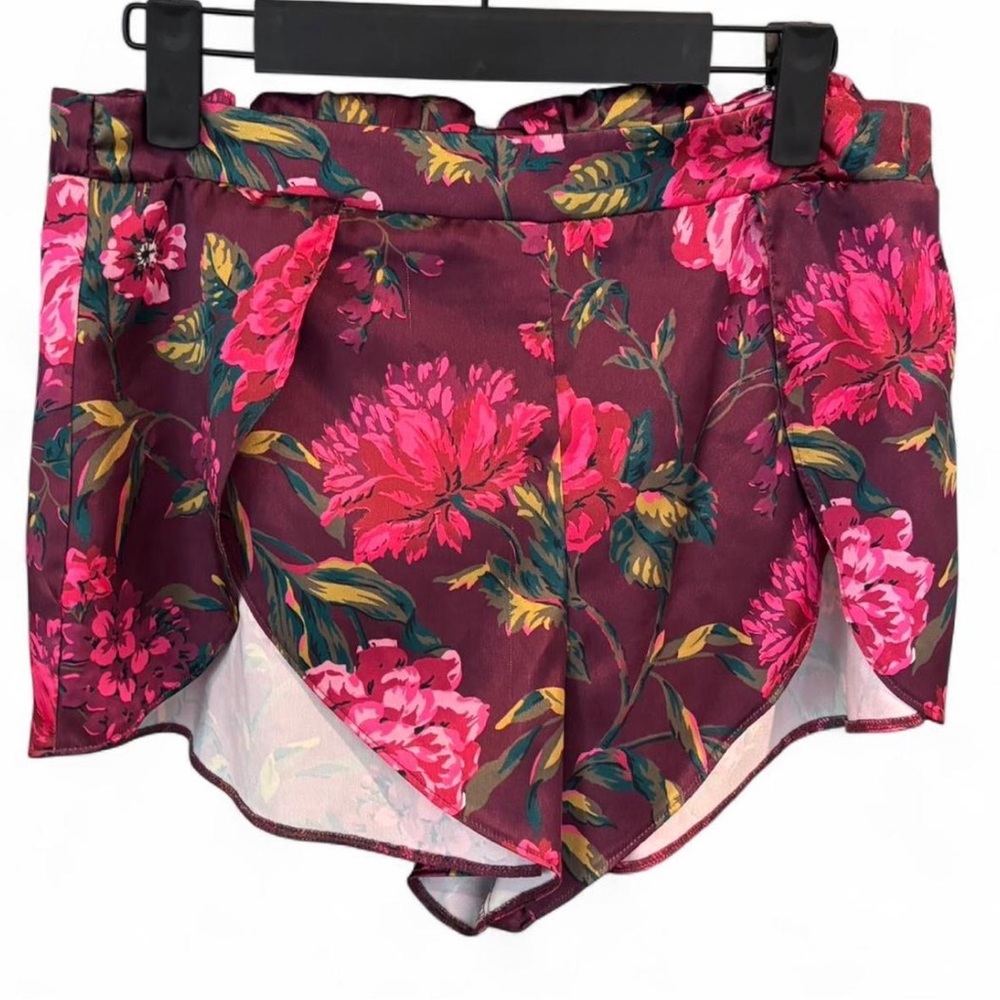 Victoria's Secret Satin Floral Print High Rise Dolphin Shorts